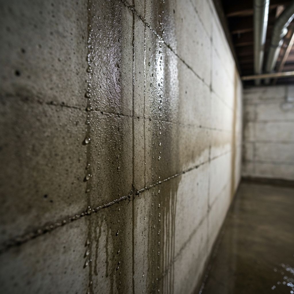 Possible mold-like growth in basement